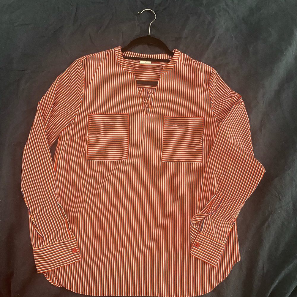 Cabi Franklin blouse nautical red, white & blue